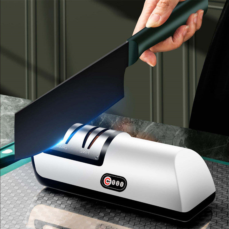 Electric knife sharpener kitchen gadget multi-function artifact knife sharpener household fast small automatic knife sharpener